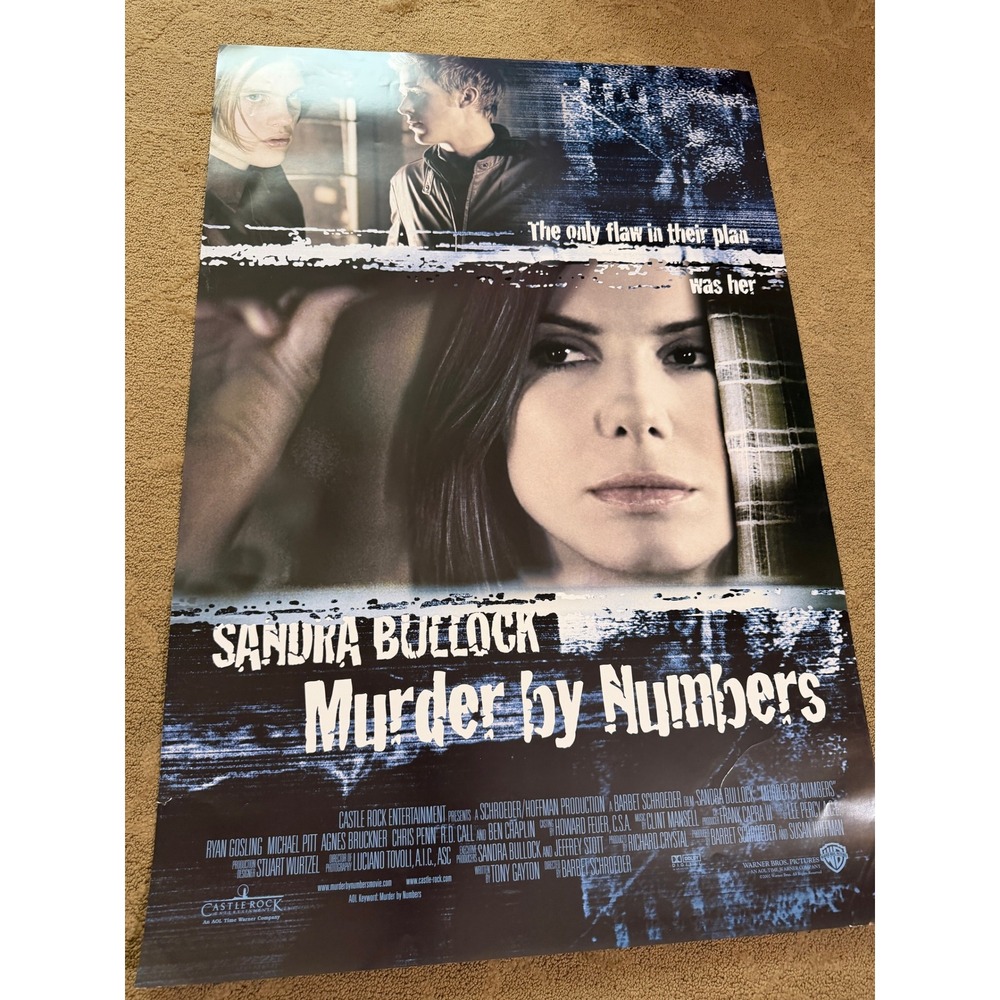 Murder by Numbers 2002 Original Movie Poster Sandra Bullock Ryan Gosling 27x40